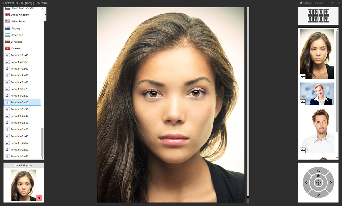 Create a passport photo and a portrait image