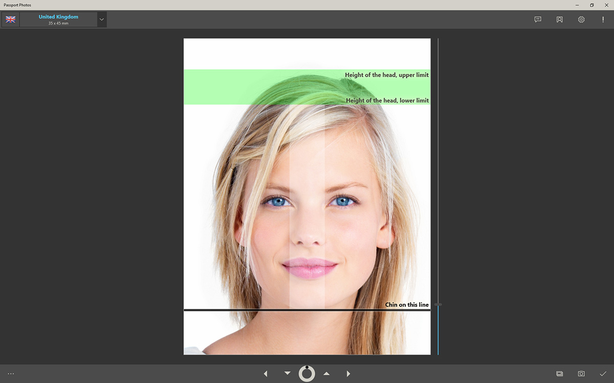 Biometric Passport Photo Template